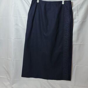 NORTON MCNAUGHTON, NEW BLUE WRAPPED WOMEN'S SKIRT, SIZE 12,